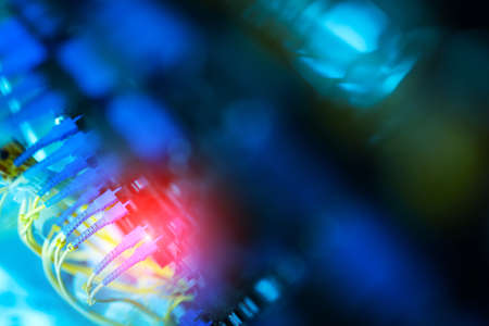 fiber optic with servers in a technology data center .の写真素材