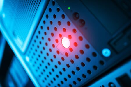 Storage servers in data room Domestic Room .の写真素材