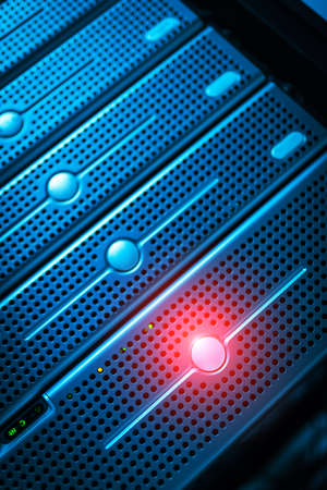 Storage servers in data room Domestic Room .の写真素材