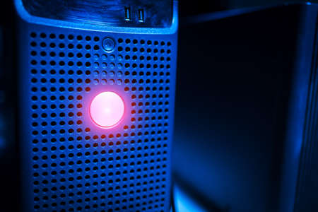 Storage servers in data room Domestic Room .の写真素材
