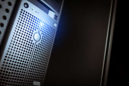 Storage servers in data room Domestic Room .の写真素材