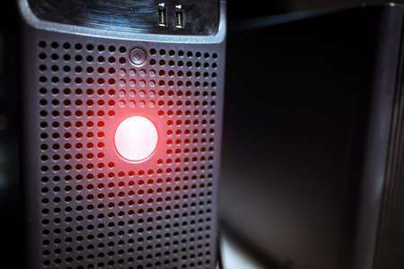 Storage servers in data room Domestic Room .の写真素材