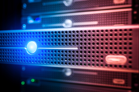 The main computer in a network. Acts as a control other computers connected to the same network computer handles the moderator. Any computer, using any device, any file or program.の写真素材