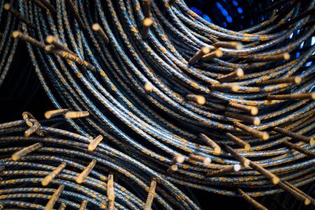 An Steel Bar rusty with Soft light .の写真素材