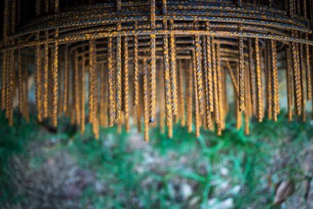 An Steel Bar rusty with Soft light .の写真素材