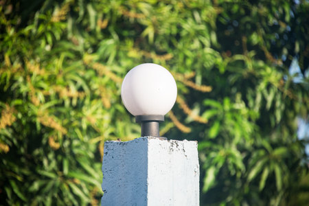 Lamp street in nature place .の写真素材