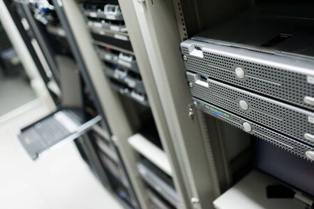 Network servers in data room Domestic Room .の写真素材
