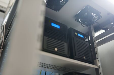 Network servers in data room Domestic Room .の写真素材
