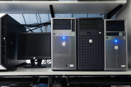 Network servers in data room Domestic Room .の写真素材