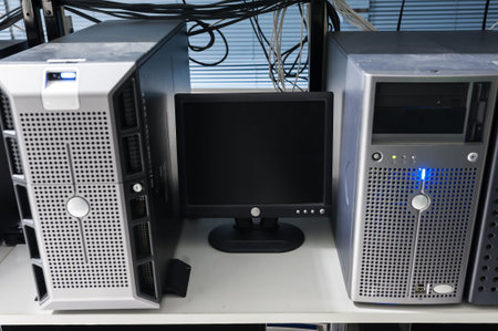 Network servers in data room Domestic Room .