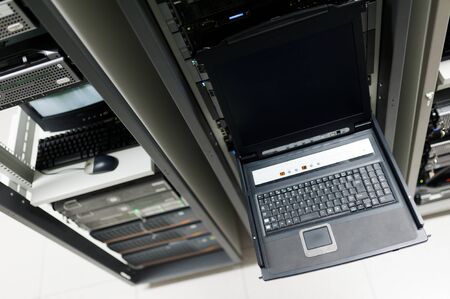 Network servers in data room Domestic Room .の写真素材