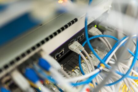 Core switch technology in network room place .の写真素材