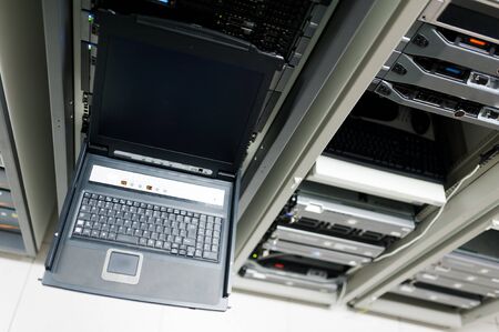 Network servers in data room Domestic Room .の写真素材