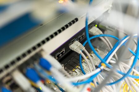 Core switch technology in network room place .の写真素材