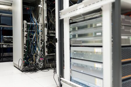 Network servers in data room Domestic Room .の写真素材
