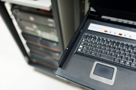 Network servers in data room Domestic Room .の写真素材