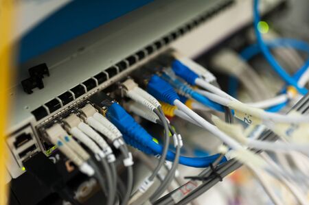 Core switch technology in network room place .の写真素材