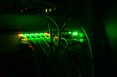 Core switch technology in network room place .の写真素材