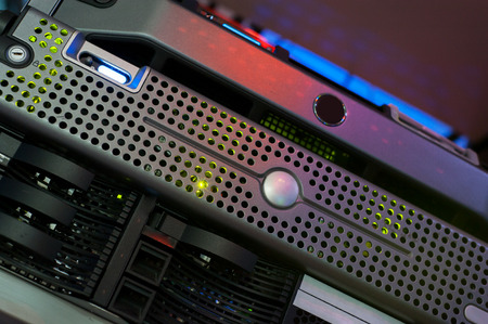 Network servers in data room Domestic Room .の写真素材