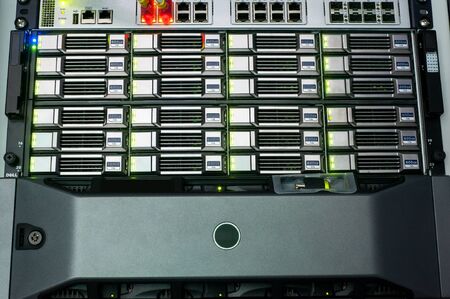 Network servers in data room Domestic Room .の写真素材