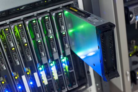 Network servers in data room Domestic Room .の写真素材
