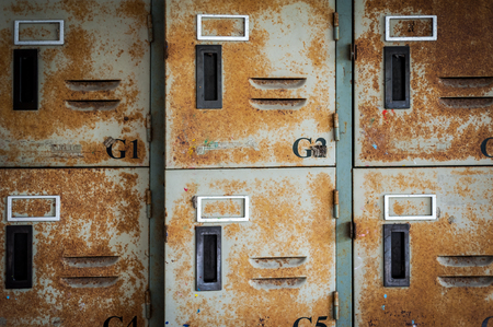 An Dirty Locker in soft light .の写真素材