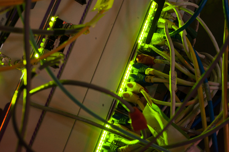 Core switch technology in network room place .の写真素材