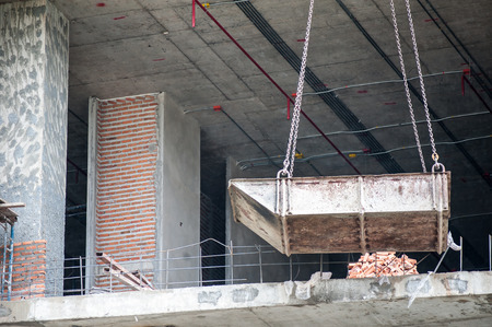 An Hoists in construction place .の写真素材