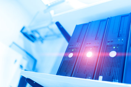 Network servers in data room Domestic Room .