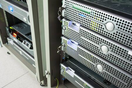 Network servers in data room Domestic Room .の写真素材