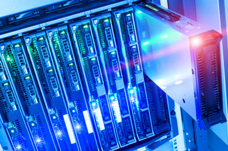 Network servers in data room Domestic Room .