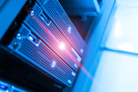 Network servers in data room Domestic Room .