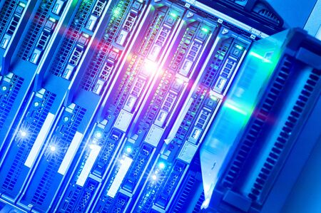 Network servers in data room Domestic Room .の写真素材
