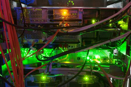 Network servers in data room Domestic Room .の写真素材