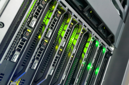 Network servers in data room Domestic Room .の写真素材