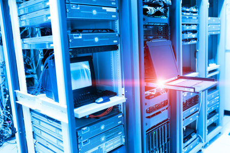 Network servers in data room Domestic Room .