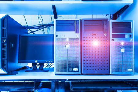 Network servers in data room Domestic Room .の写真素材