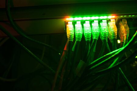 Core switch technology in network room place .の写真素材