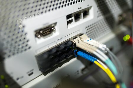 Core switch technology in network room place .の写真素材
