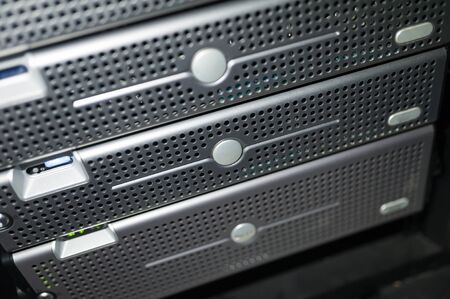 Network servers in data room Domestic Room .の写真素材