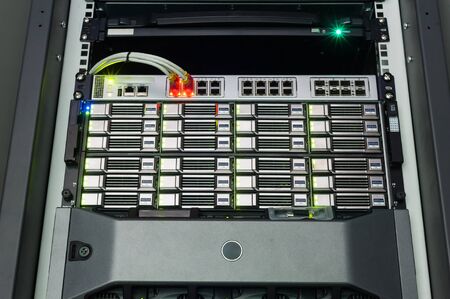 Network servers in data room Domestic Room .の写真素材