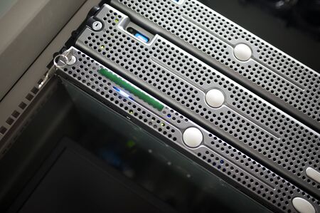 Network servers in data room Domestic Roomの写真素材