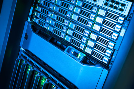 Network servers in data room Domestic Room .
