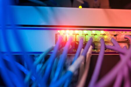 Core switch technology in network room place .の写真素材