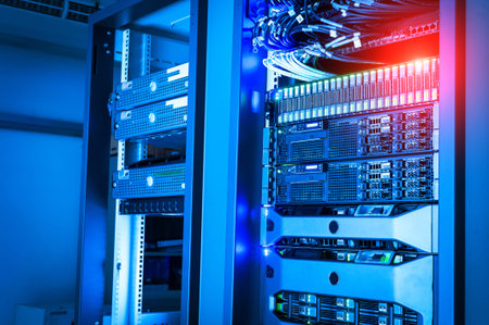 Network servers in data room Domestic Room .