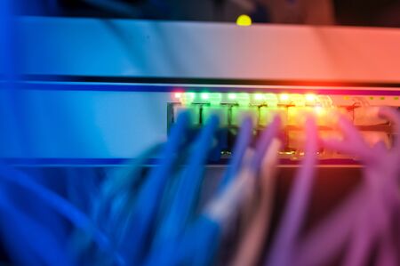 Core switch technology in network room place .の写真素材