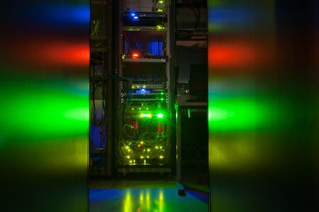Core switch technology in network room place .の写真素材