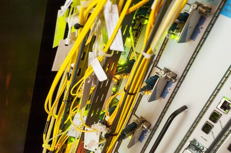 fiber optic with servers in a technology data center .の写真素材