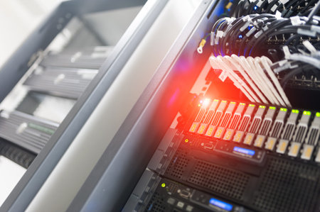 Network servers in data room Domestic Room .