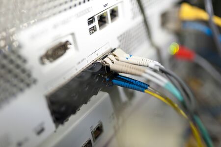 Core switch technology in network room place .の写真素材